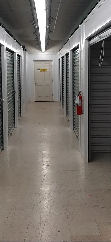 Clean interior storage hallway